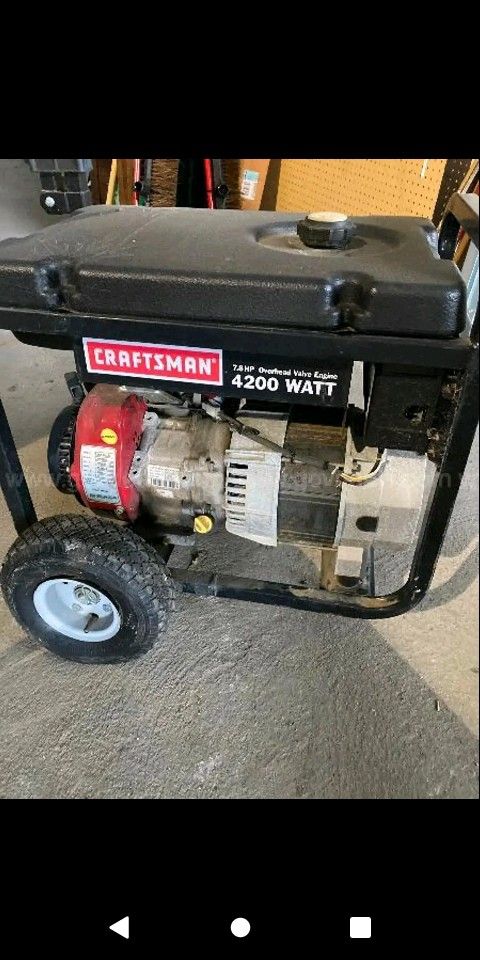 Craftsan 4200 Watts 7.8 HP Generator Working Good