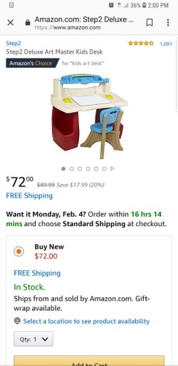 Step 2 DELUXE ART MASTER KIDS DESK AND CHAIR