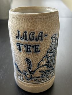 Set of 6 Vintage Jaga-Tee Ceramic Mugs