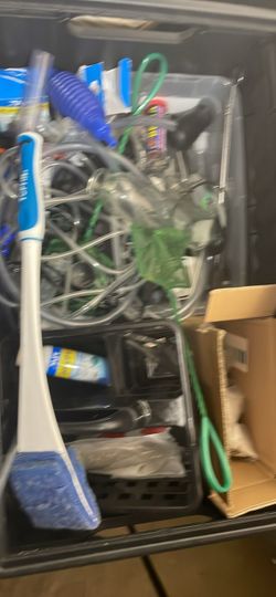 Aquarium, maintenance supplies, and water treatments