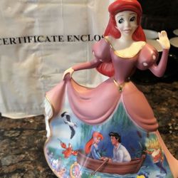 DISNEY ARIEL DISNEY FOREVER ARIEL BRADFORD EXCHANGE PORCELAIN BELL FIGURINE DISNEY DRESSES AND DREAMS FOREVER WITH CERTIFICATE OF AUTHENTICITY