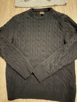 J Crew Men’s Cashmere Cable Knit Sweater Medium