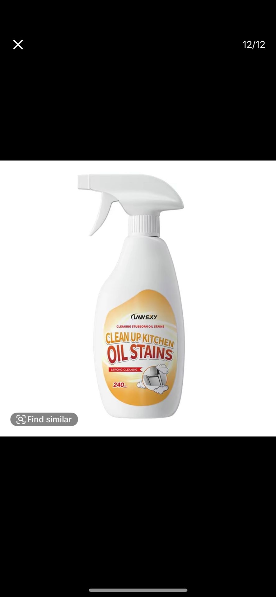 Lanwexy Heavy Duty Degreaser Cleaner Spray for Kitchen, Household, Oven, Stove, Range Hood, Household kitchen cleaners