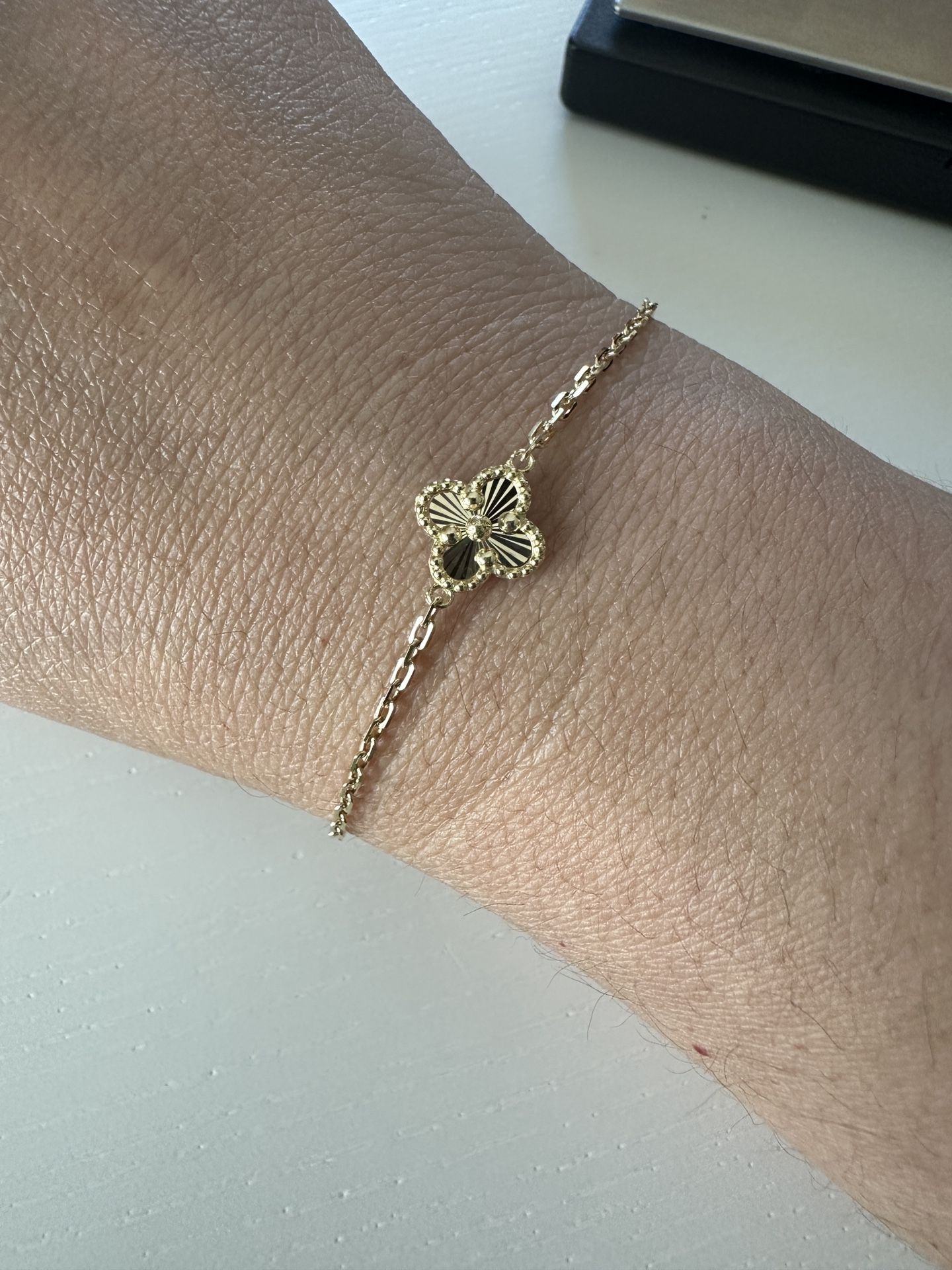 10kt Yellow Gold Clover Bracelet 