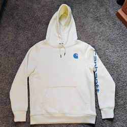 Women's M (8-10) Medium Carhartt Relaxed Fit Hoodie (Hint of Lime/Basil)