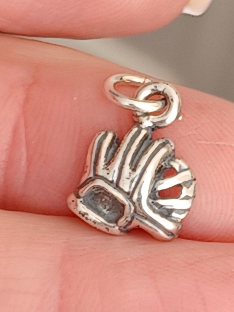 Vintage Sterling Silver Baseball Mitt Charm