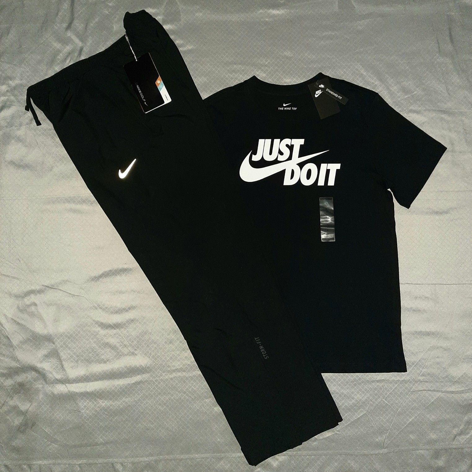 NIKE TEE & NIKE STORM FIT PANTS. MAKE A OFFER