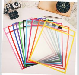 Dry Erase Pocket Sleeves Multicolor Set