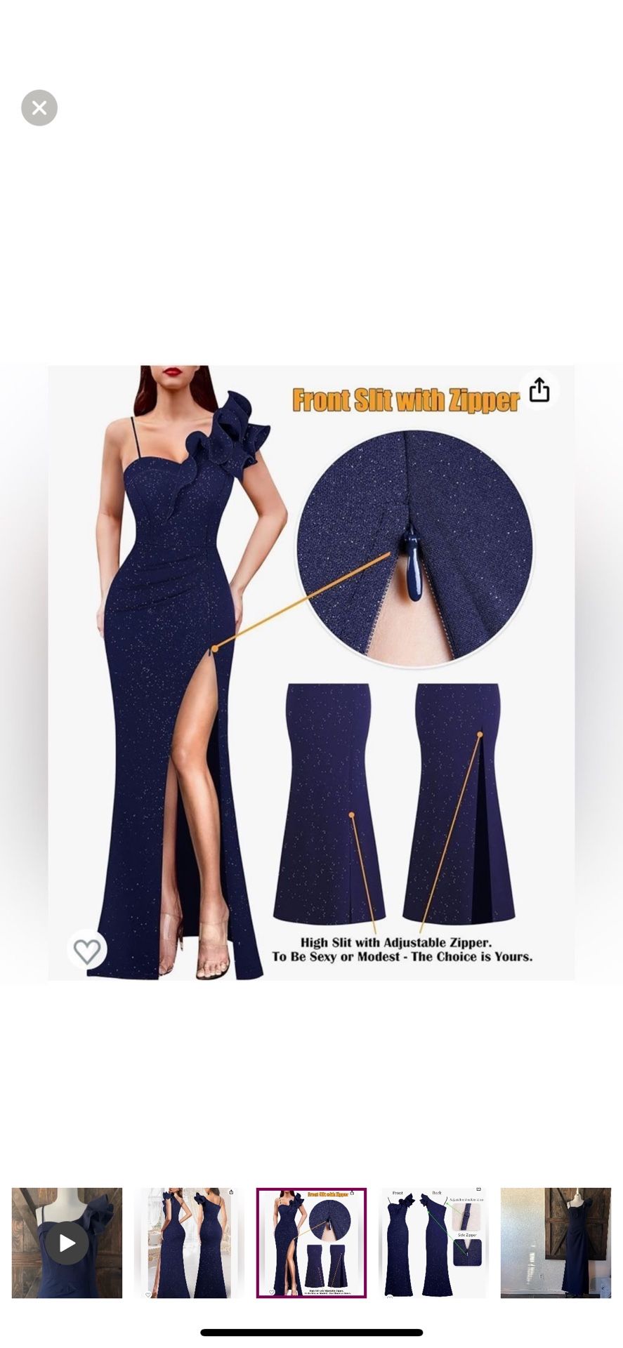 New Ruffle One Shoulder Strap Ruched Wedding Maxi Dress V Neck