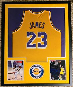 LeBron James Signed and Framed Jersey With COA