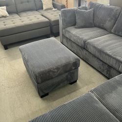 Sectional Sofa With  Storage Ottoman 