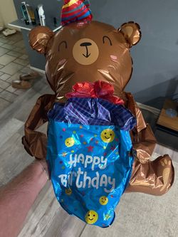 (Free) Happy bday bear balloon