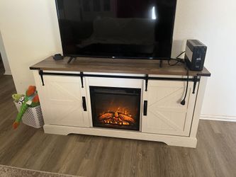 OKD Farmhouse Electric TV Stand