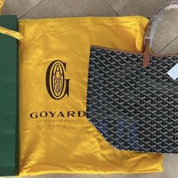 New Authentic Goyard Saint Louis GM Black/Tan Tote Bag for Sale in