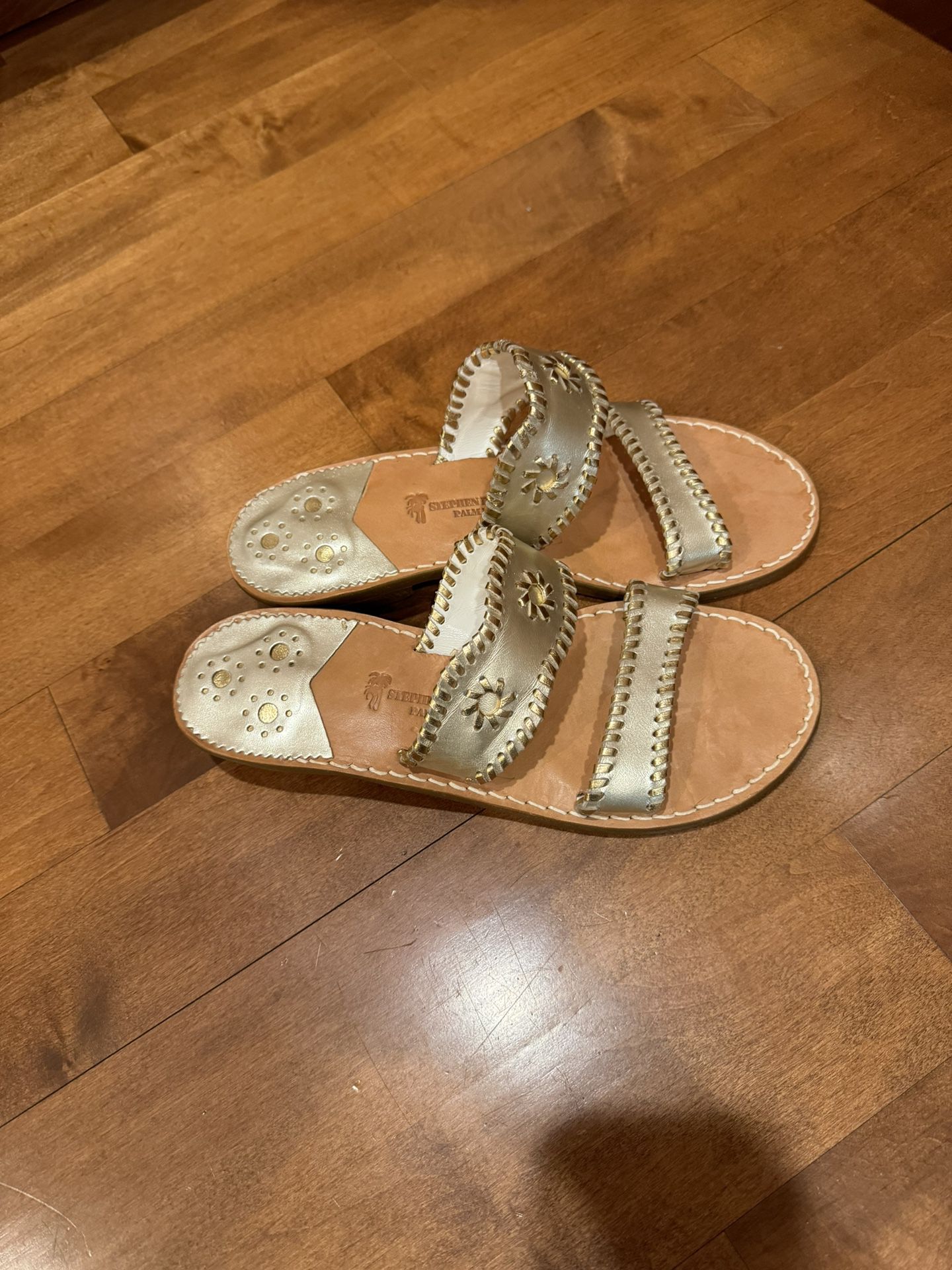 Woman’s Palm Beach Leather Sandals Shipping Avaialbe 