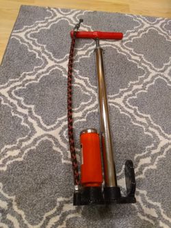 Vintage MDI Meidai Chrome Bicycle Pump w/Pressure Gauge Made in Japan