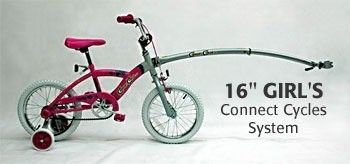 🌸 ConnectCycle 16" Girl's Bike + Towbar System