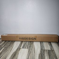 51" Wood Linear Pendant Light Black