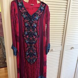 Long Dress A Shape Shirt Chiffon Medium Size 