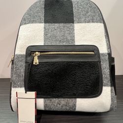 Adam Lippes for Target Black and White Plaid Backpack