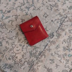 Small Red Leather Wallet