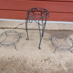 3 Metal Plant Stands