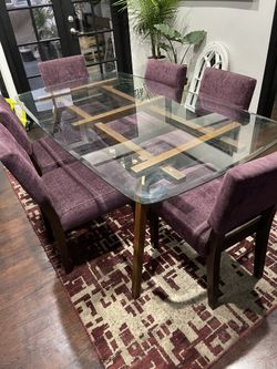 Glass Top Dinning Room Table