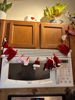 Christmas Santa Clothes Garland Banner