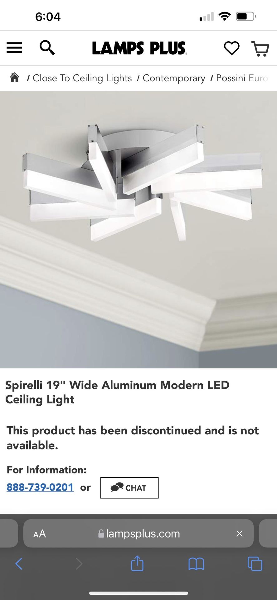 Spirelli 19" Wide Aluminum Modern LED Ceiling Light