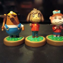 Nintendo Animal Crossing amiibos Lottie, Digby and Resetti