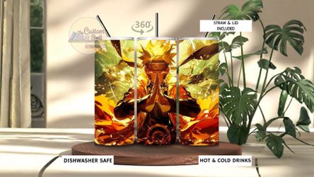 Naruto Chakra 20 Oz Stainless Steel Tumbler (READ DESCRIPTION)