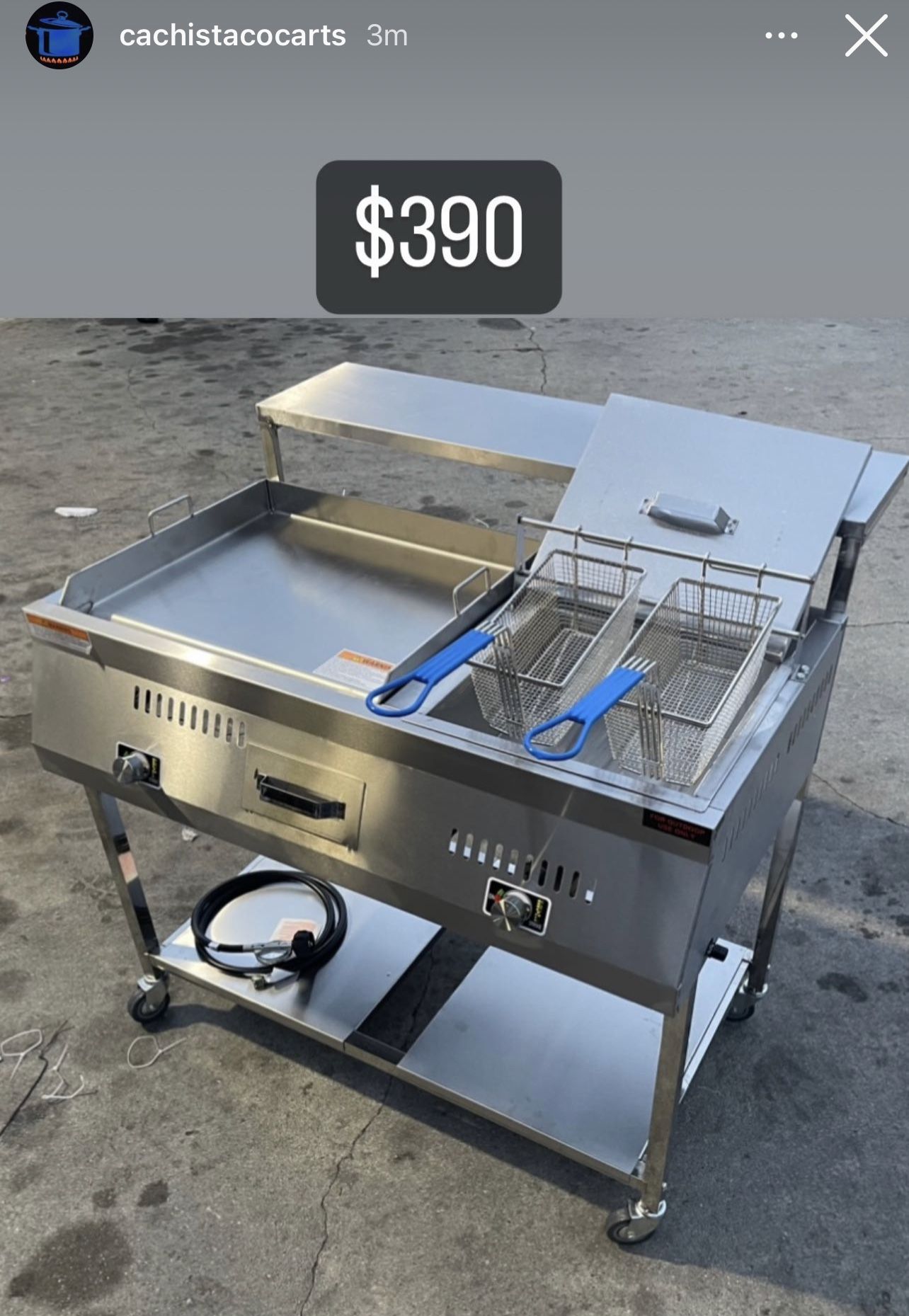 Stainless Deep Fryer With With Griddle New Plancha I Fridora