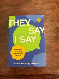 They Say I Say College Writing Book
