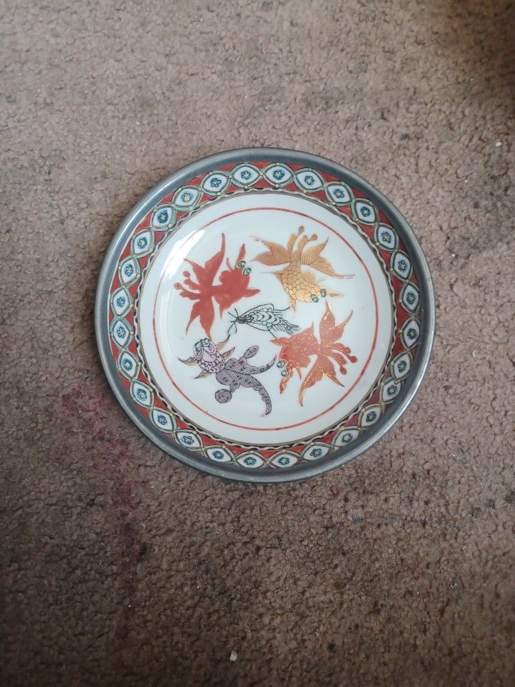 Porcelain Pewter Plate