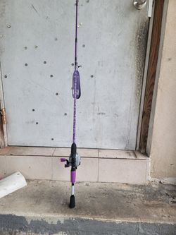 Kids fishing pole and reel (purple)