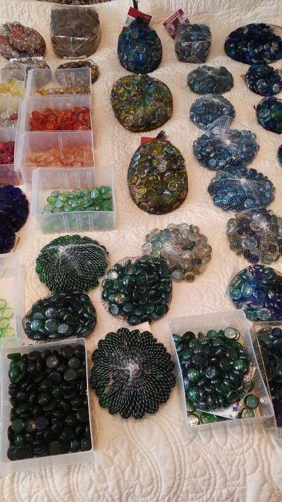 Glass Flat Marbles for Crafts and Accents