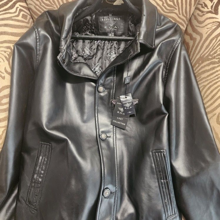 Men's XXL Black Leather Jacket
