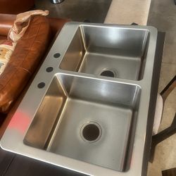 Elkay Stainless Steel Kitchen Sink 3 Holes