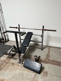 Weight Bench Press with Olympic Weight Bar 7ft