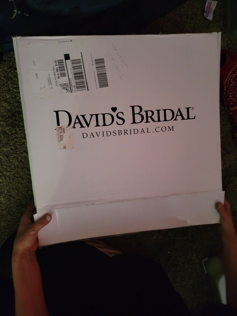 David's Bridal WHITE By Vera Wang Size 8 Ivroy