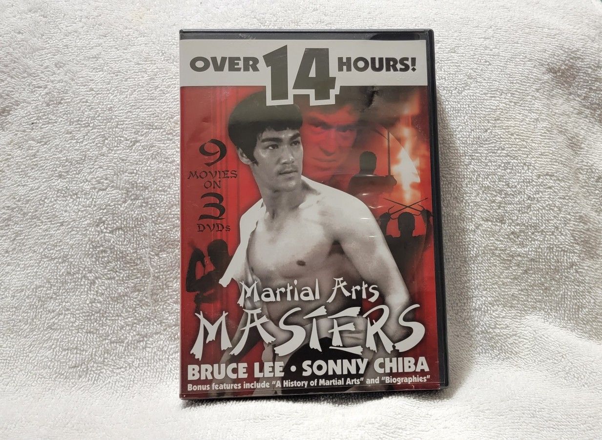 Martial Arts Masters DVD 3 Disc Set 9 Movies Bruce Lee Sonny Chiba