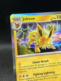 Pokmon TCG Jolteon 135/165 Holo Rare Near Mint for Sale in Boca Raton, FL  - OfferUp