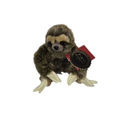 FAO Schwarz Adopt a Pets 13" Sloth Stuffed Animal Plush W/ Adoption Paper New 