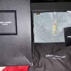 YSL Sage/Green Suede Handbag