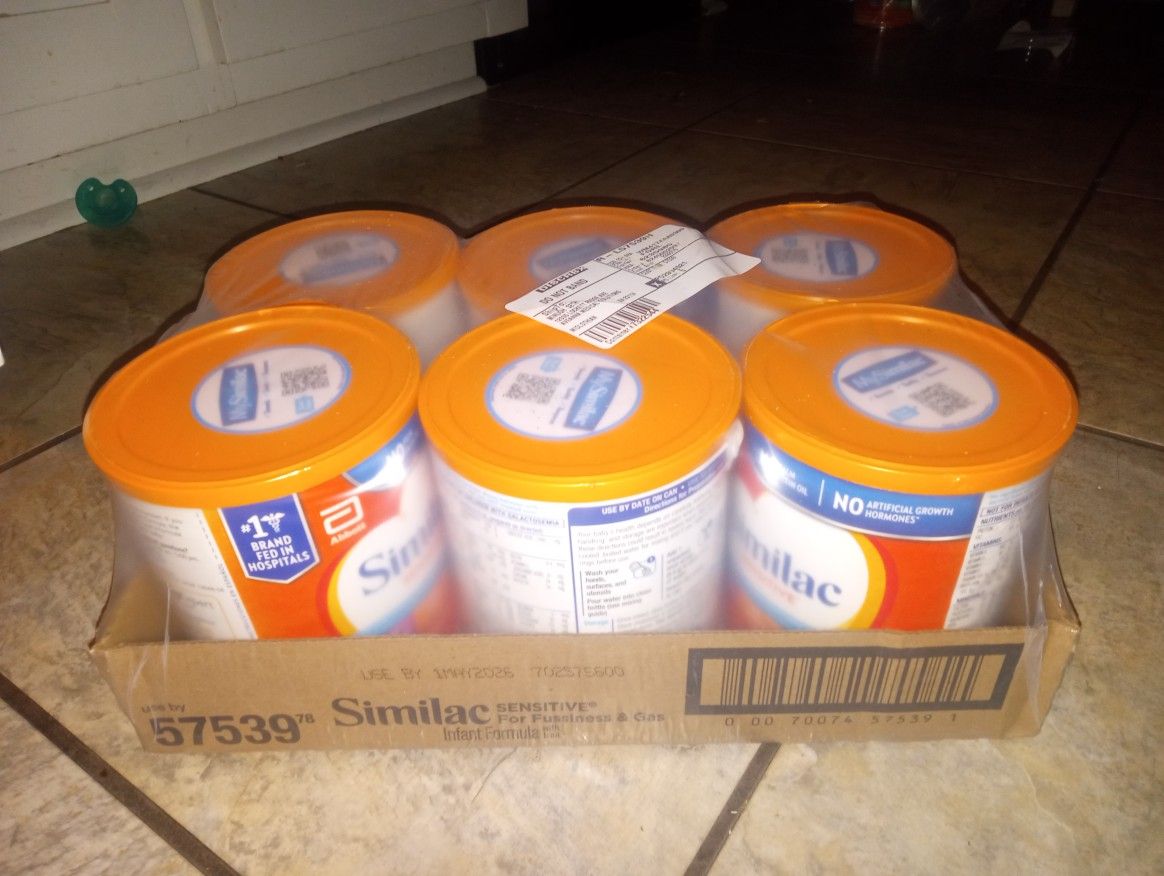 6 Pack Similac Sens. ($95 For Case Or $18 Per Can)