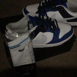 Blue , White And Black Nike Dunks