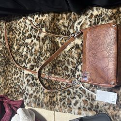 Brown leather bags , new one w tags 35