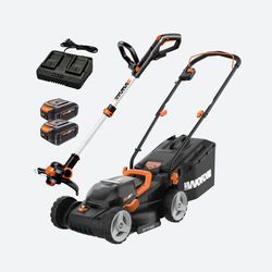Worx Combo 14” Lawn Mower And String Trimmer