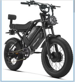 HAPPYRUN G70 Pro Adult Electric Bike: 5000W Dual Motor Peak | 36MPH High-Speed Off-Road | 20" Fat Tire 38Ah Long-Range Removable Battery | 85+ Miles A