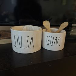 Rae Dunn Salasa and Guac bowls